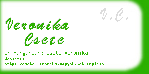 veronika csete business card